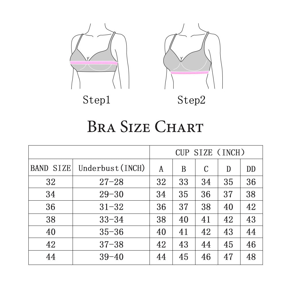 Eleplus 3-Pack Women's Multiway Strapless Bras Push Up Non Slip Lightly Lined Convertible Bra