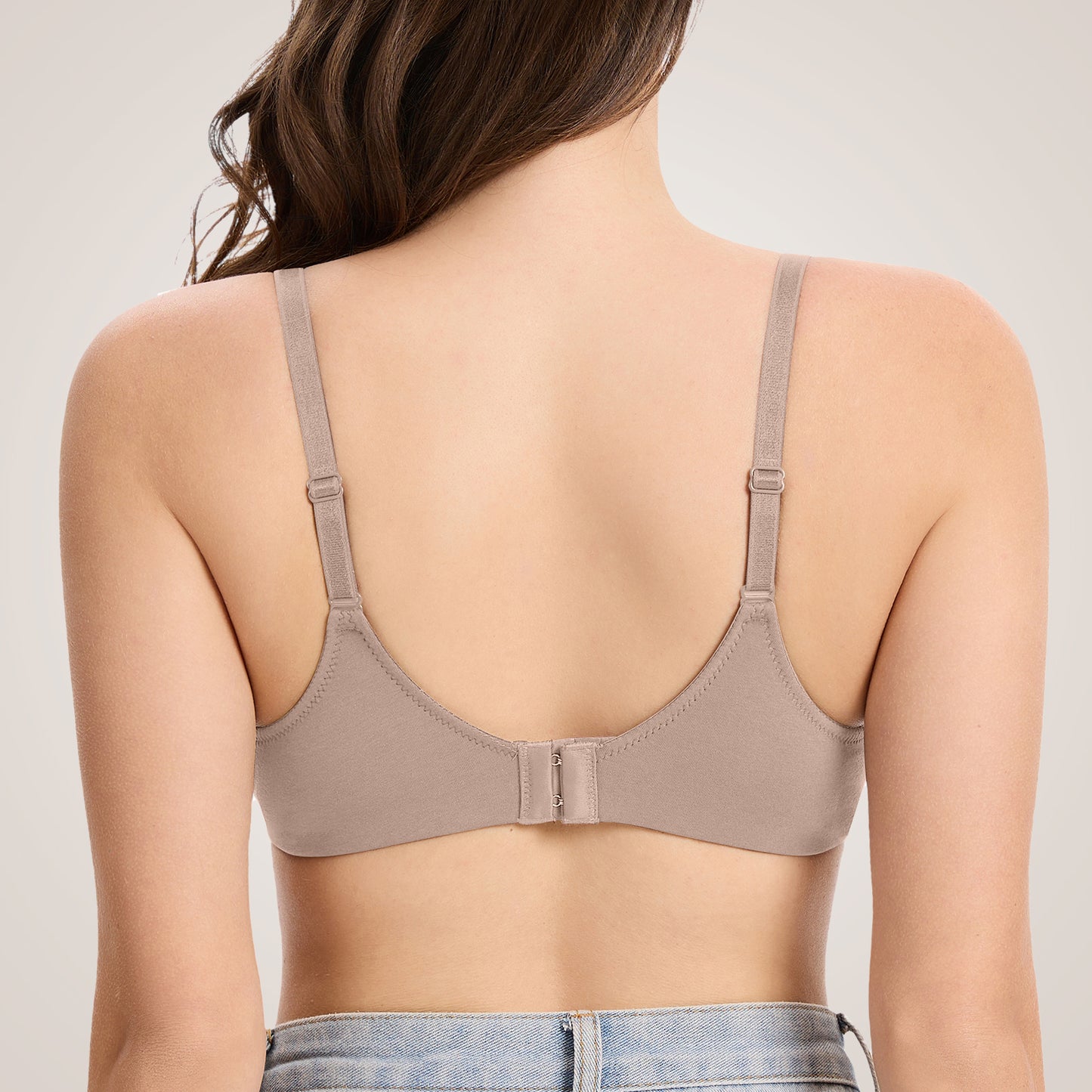 Eleplus 3 Pieces Lightly Lined Wireless Bras Womens Comfy T Shirt Bra Pack