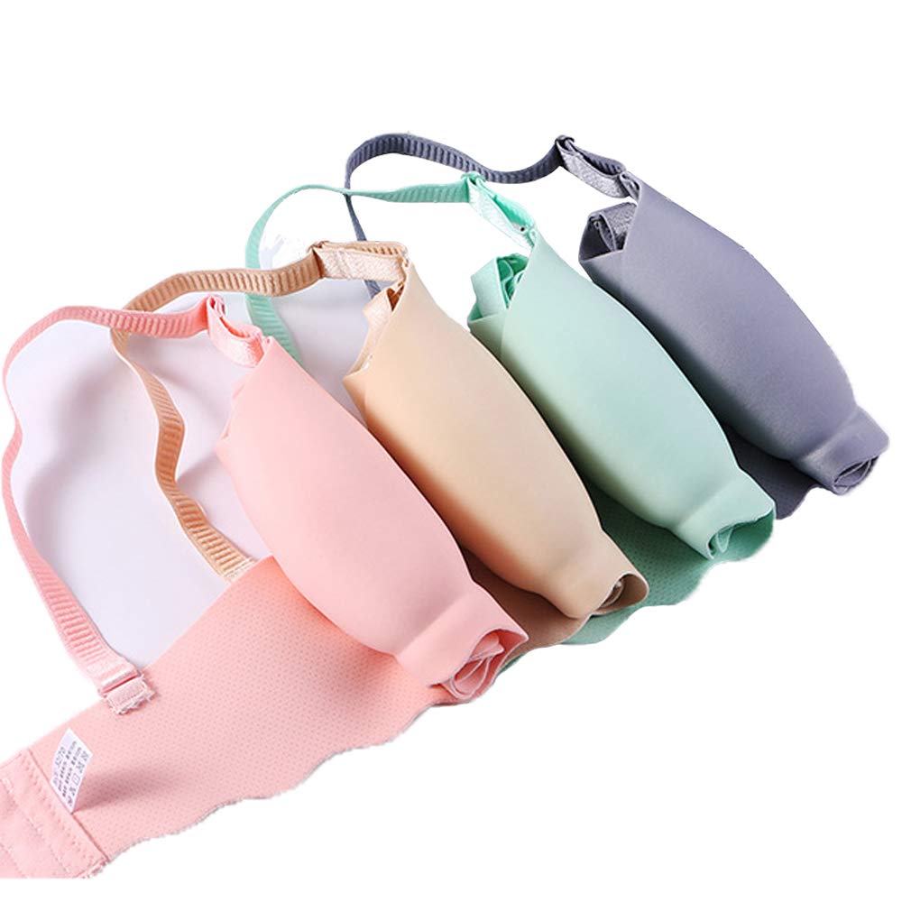 Eleplus Pack of 5 Women Comfort No Wire Bras Seamless No Show Bra Pack